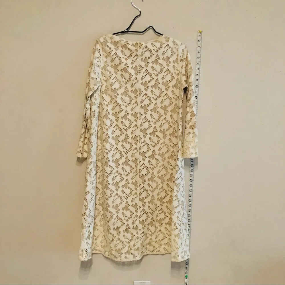 Megan Huntz Atlanta Dress in Lace. Cream Color Made in USA. Size: S - Image 5