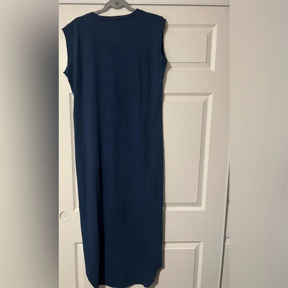 Frank & Eileen $178 Cory Vintage Muscle Tee Maxi Jersey Dress Deep Blue RARE (B) Size XL - Image 3