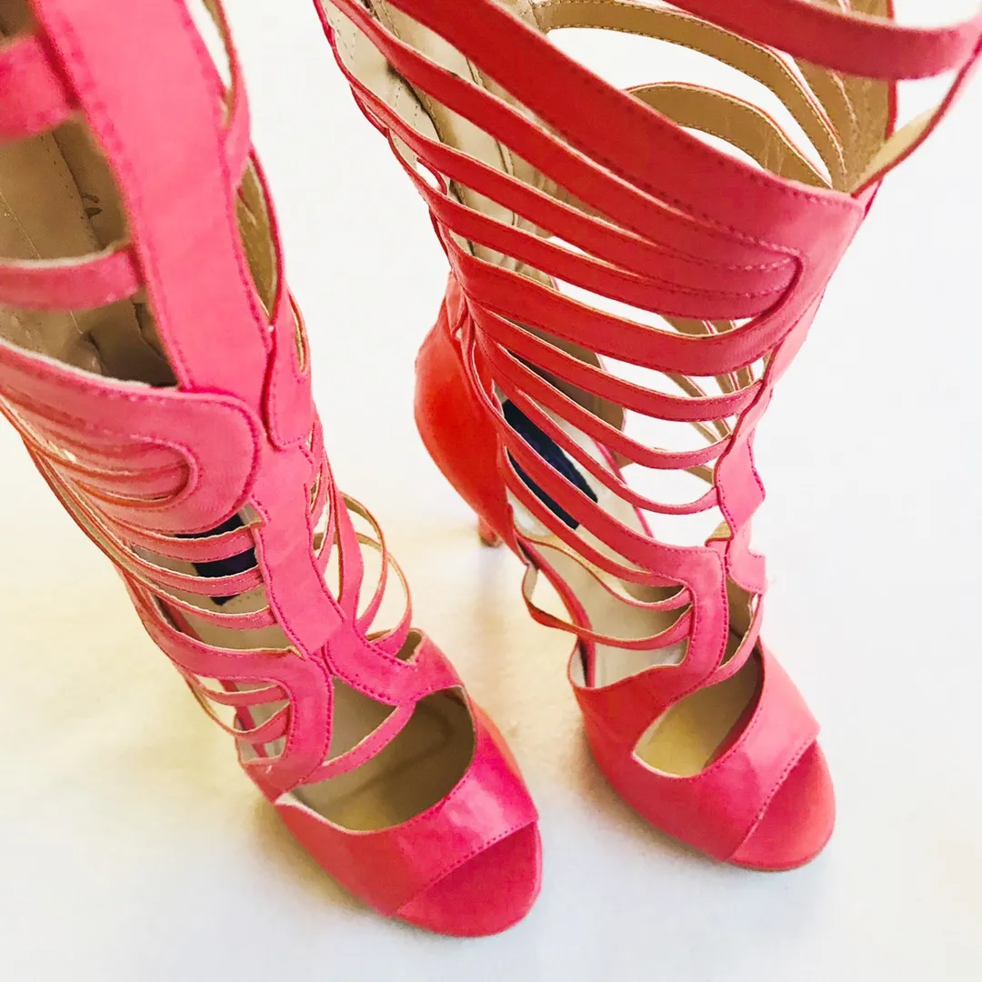 Knee High Gladiators Orange Size 7 - Image 2