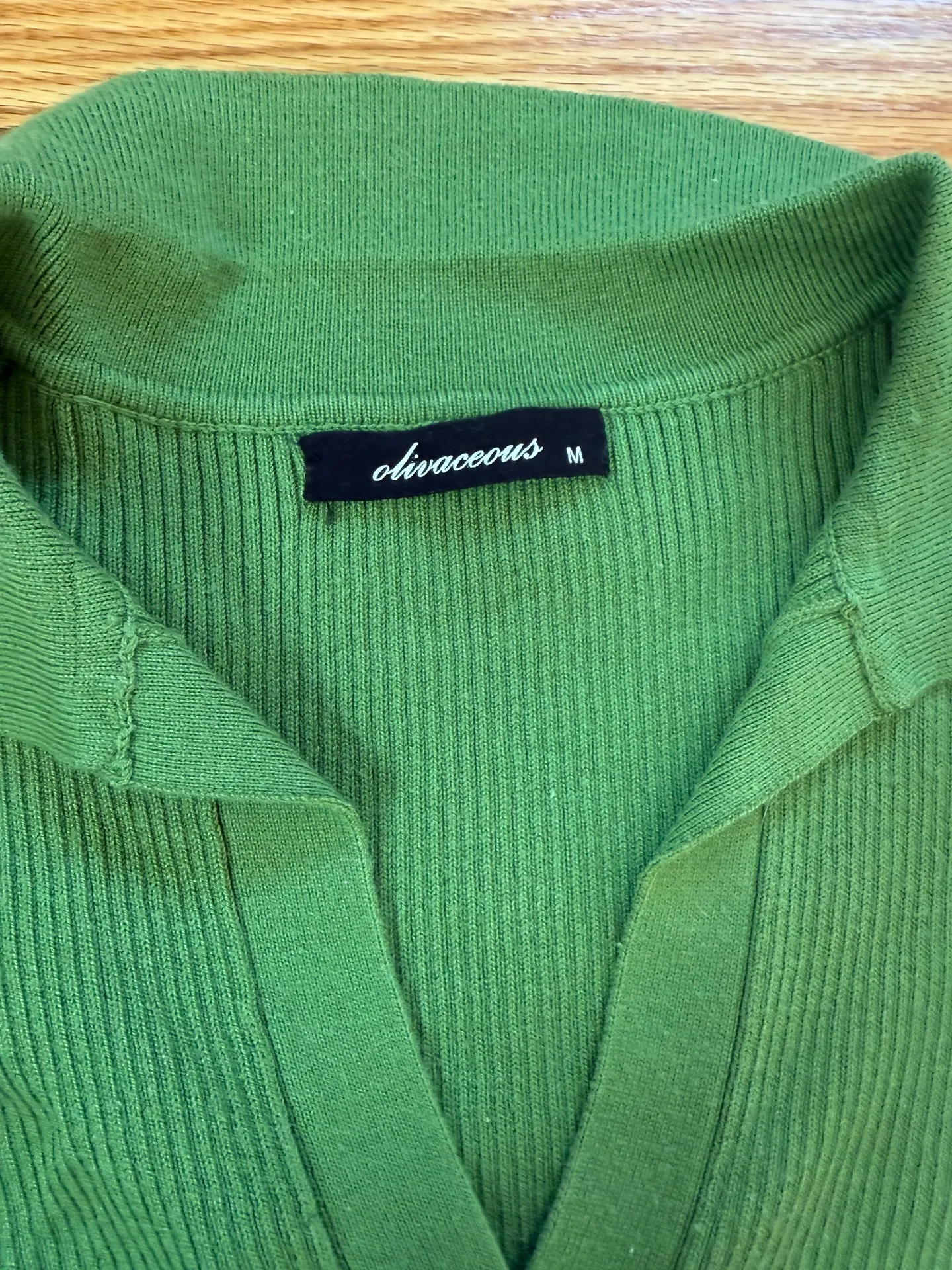 Green Ribbed Long Sleeve - Image 3