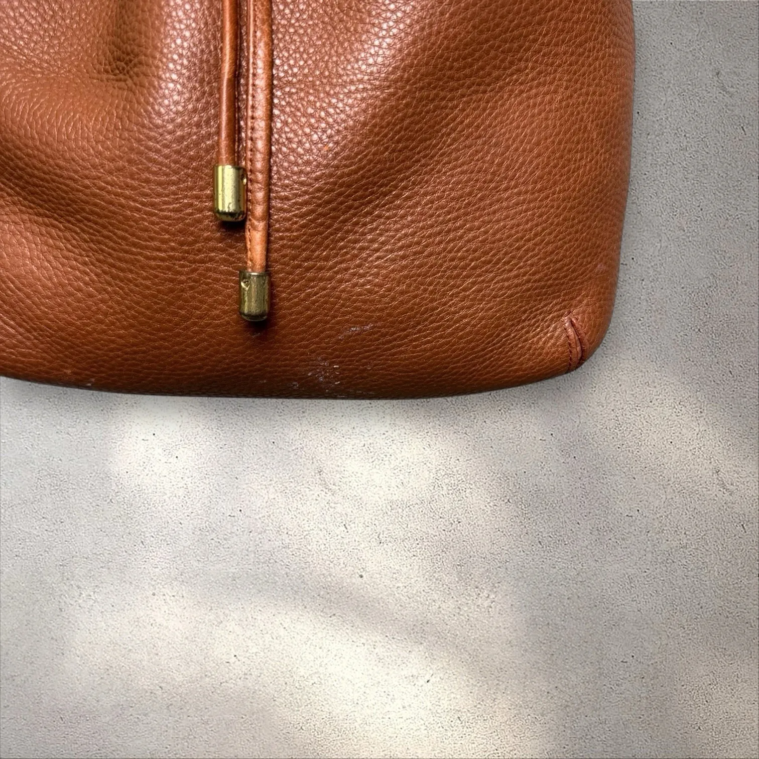 Coach Soft Legacy Brown Pebbled Leather Drawstring Shoulder Bag Tote 25306 - Image 2