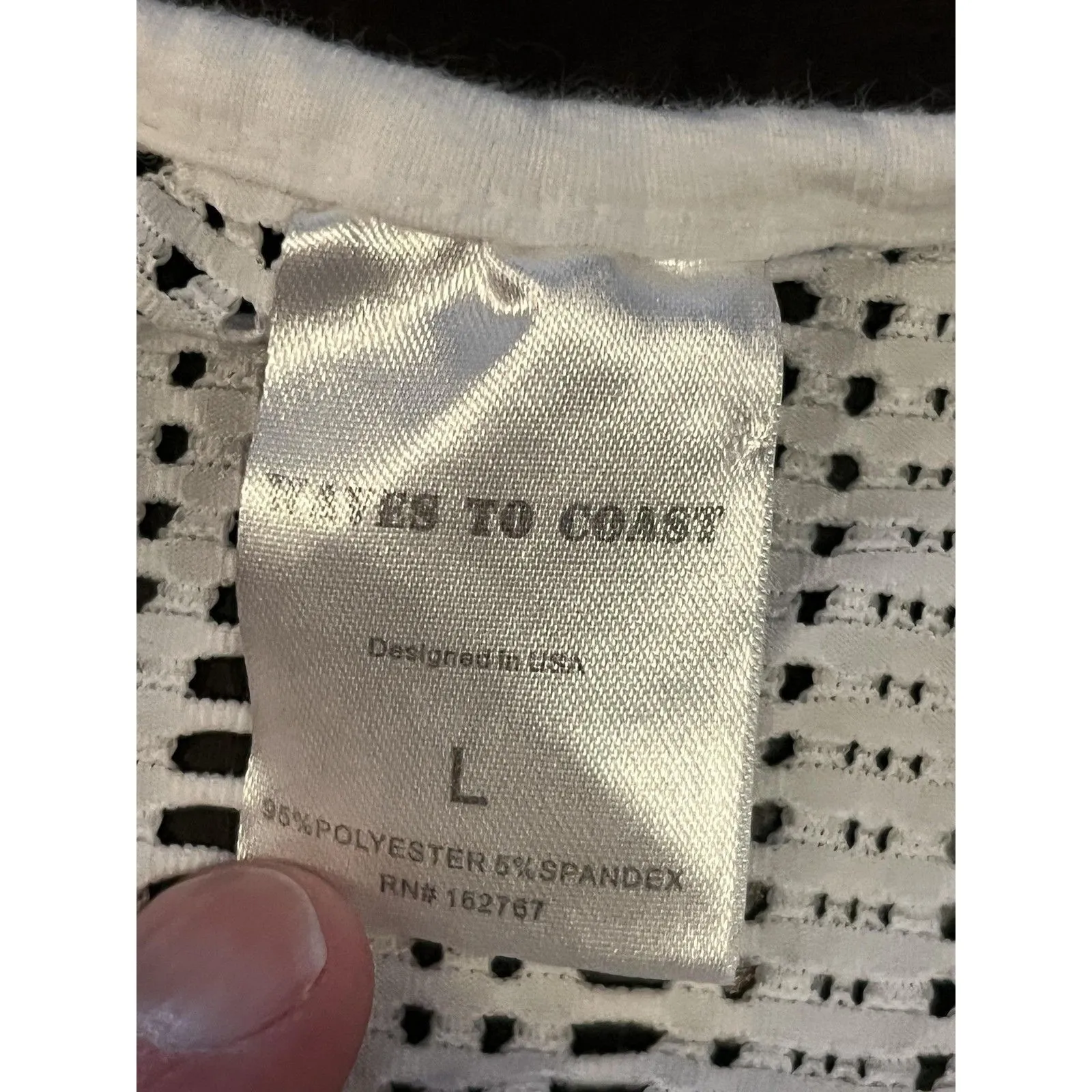 White Swimsuit Cover Up Dress Womens Large Crochet Mesh V Neck Beach Tunic - Image 6