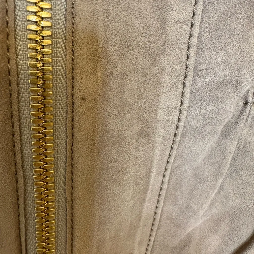 Escada Taupe Goat Suede Leather Moto Jacket | EU 36 / US 4 Designer Luxe Chic Tan - Image 8