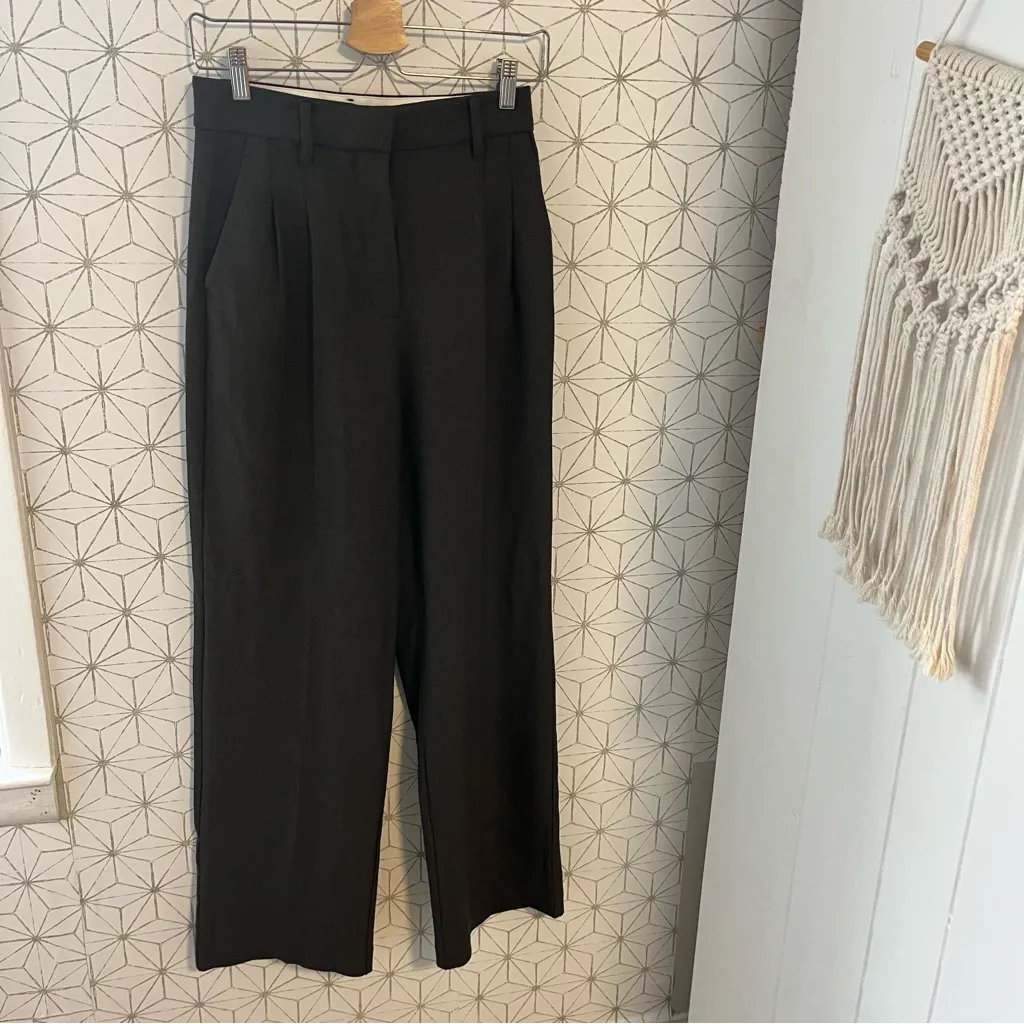 Aritzia The Effortless Pant Brown Twill Tall - Image 2