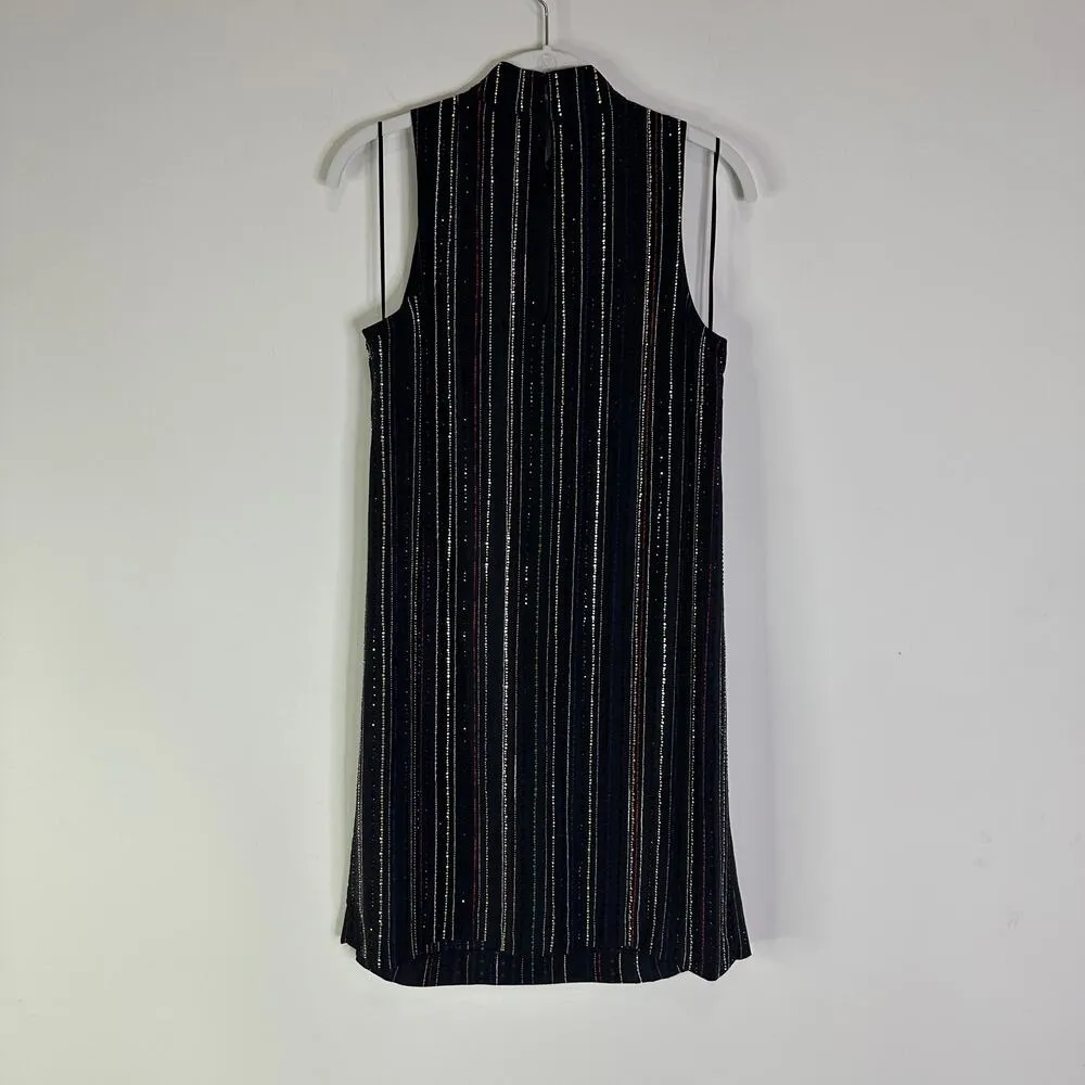 Trina Turk Logan Dress Mini Sleeveless Embellished Rainbow Stripe Size 2 - Image 7