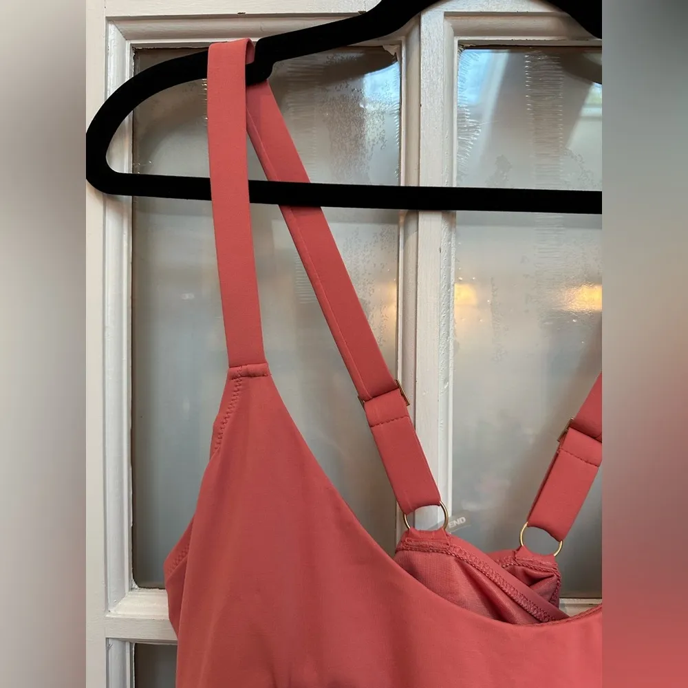 Lands’ End Dusty Rose Criss Cross Straps Tankini Swim Top Plus Size 22W - Image 7