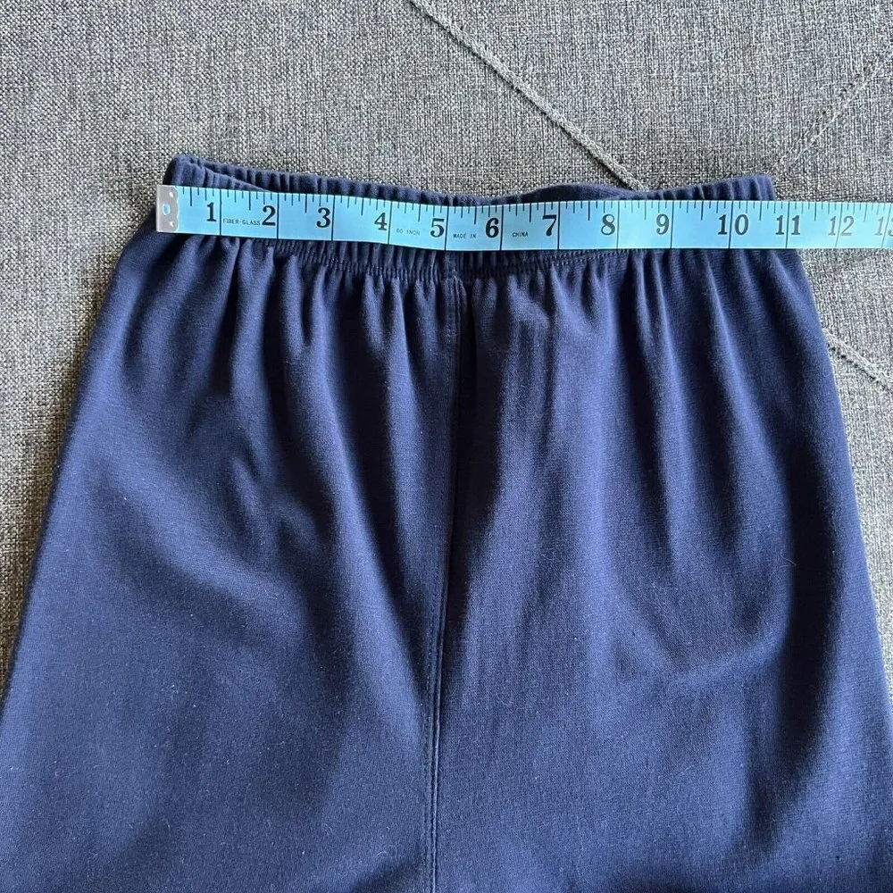 Vintage Anchor Blue Sweatpants Leggings Large‎ Navy Blue 90s - Image 4