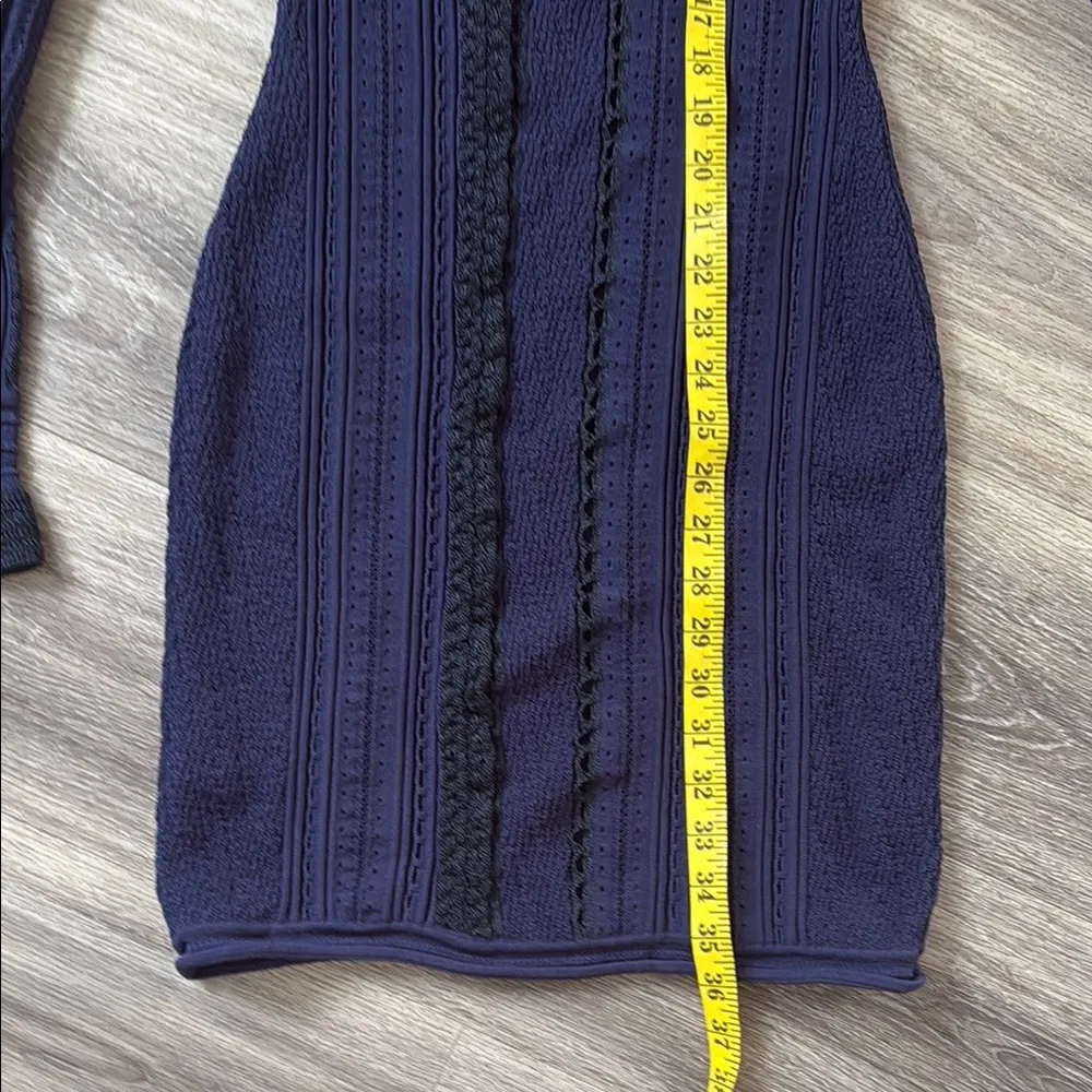 3.1 Phillip Lim Navy Lace Blue Long Sleeve Mini Dress - Image 11