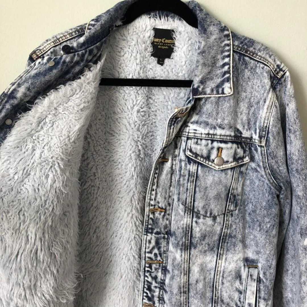 Juicy Couture 🐻 Acid Wash Faux Fur Denim Jacket - Image 6
