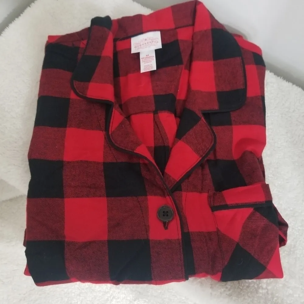 44. Buffalo Plaid sleep shirt Red Size M - Image 3