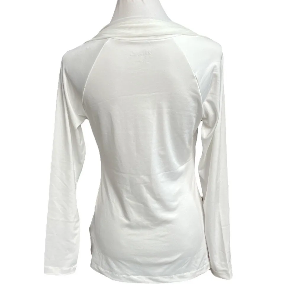 NFL Team Apparel San Diego Chargers Mesh Neck Long Sleeve Top White Size Large - Image 2