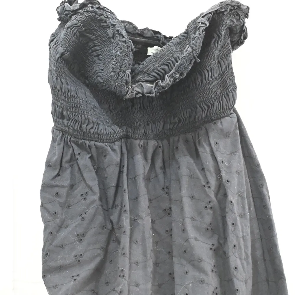 Urban Outfitters Dress Strapless Eyelet Size S Black - Image 3