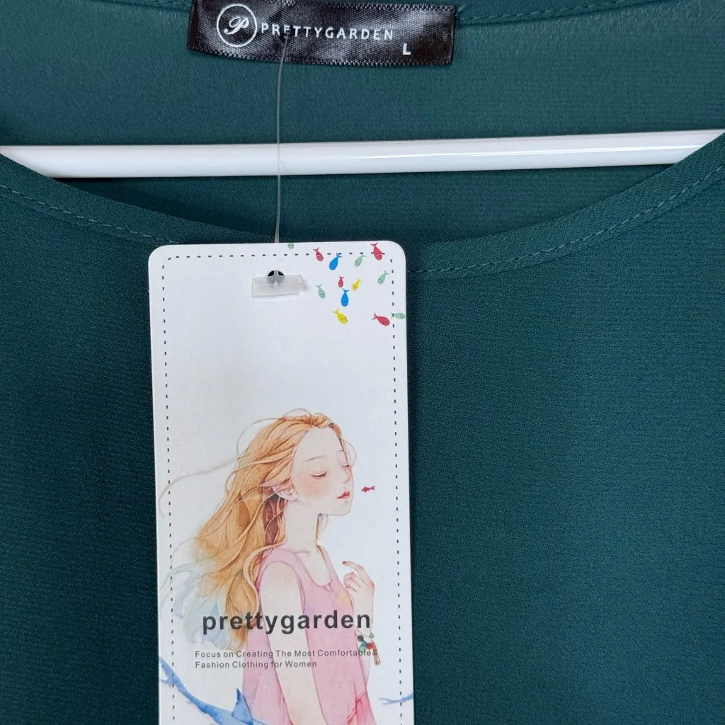 Elegant Green Women's Tunic Top - Image 6