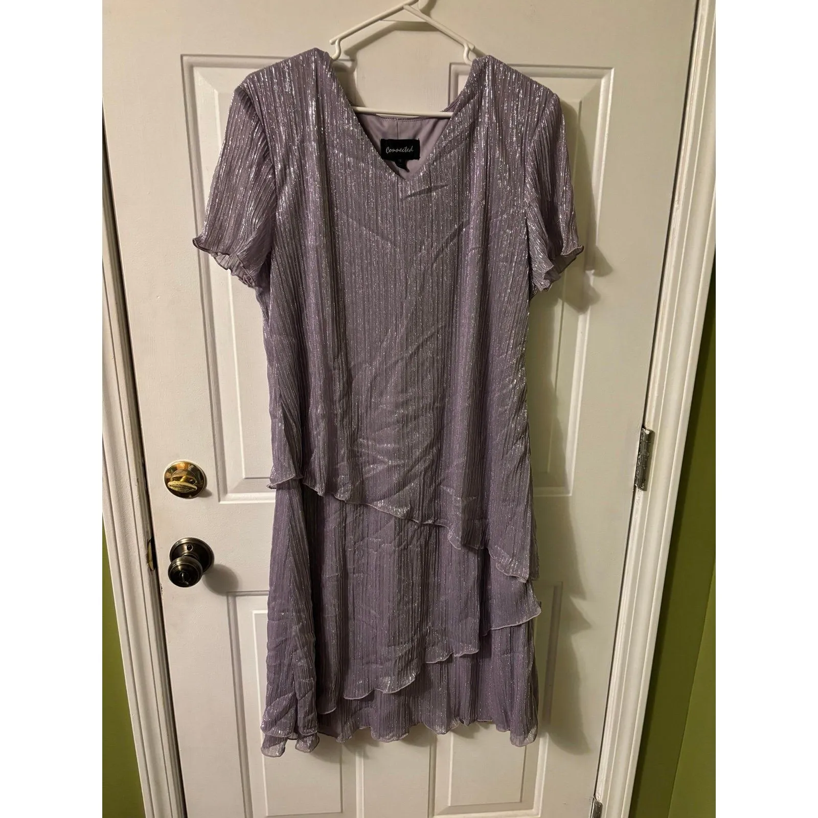 MOTB Connected Apparel women's ruffled layered midi dress size 18 - Image 2