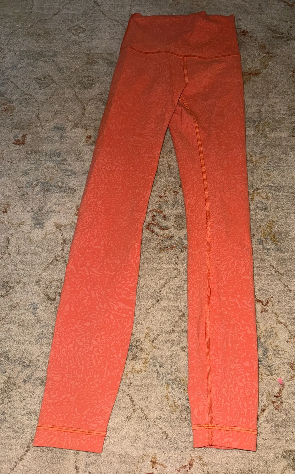 Coral Lululemon leggings size 0 Orange - Image 2
