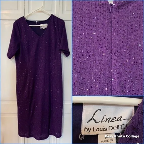 Vintage dress. Size M Purple Size M - Image 2