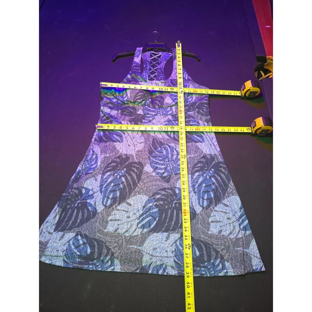 ZeroXposur Women Blue Polyester Round Neck Sleeveless Knee Length Dress Size 2XL - Image 12