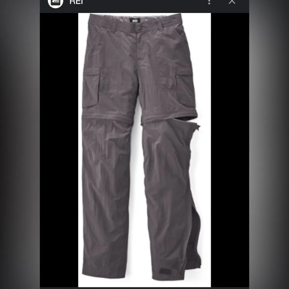 REI Women's Hiking Pant Size 10T Gray Nylon Zip Off
Convertible Cargo - Image 4