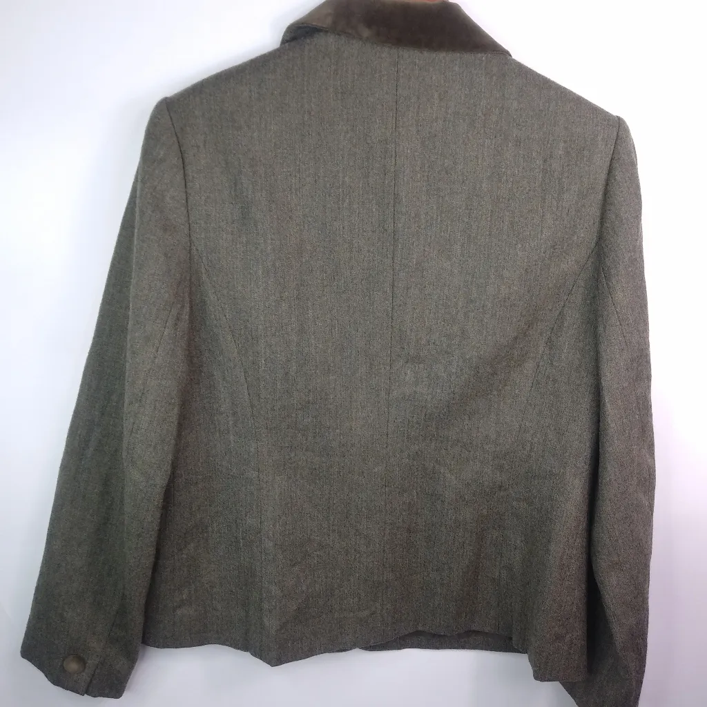 Andrea Viccaro 12 Olive Wool Velvet Jacket Green - Image 6