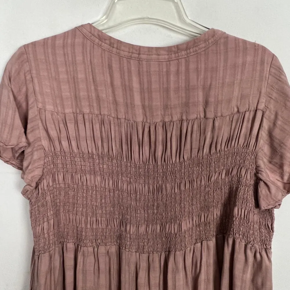 Knox Rose Womens Top Small Smocked Flowy Fairy Boho Cottagecore Girly Western - Image 7