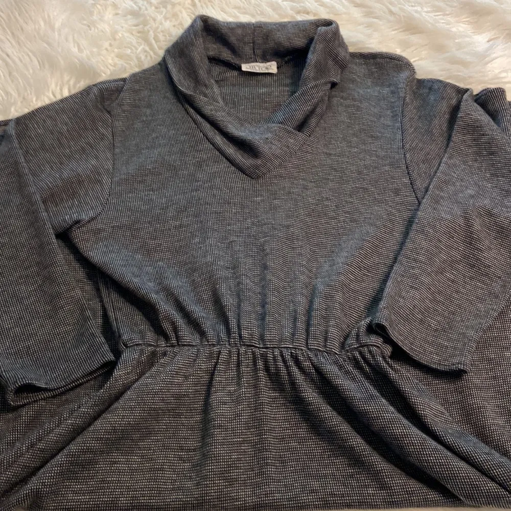 J.B.TOO Dress no size length 47” bust 34” gray and black color , maxi dress - Image 9