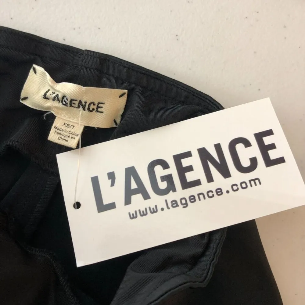 L'agence Satin Leggings Pull On Stretch Black XS - Image 3