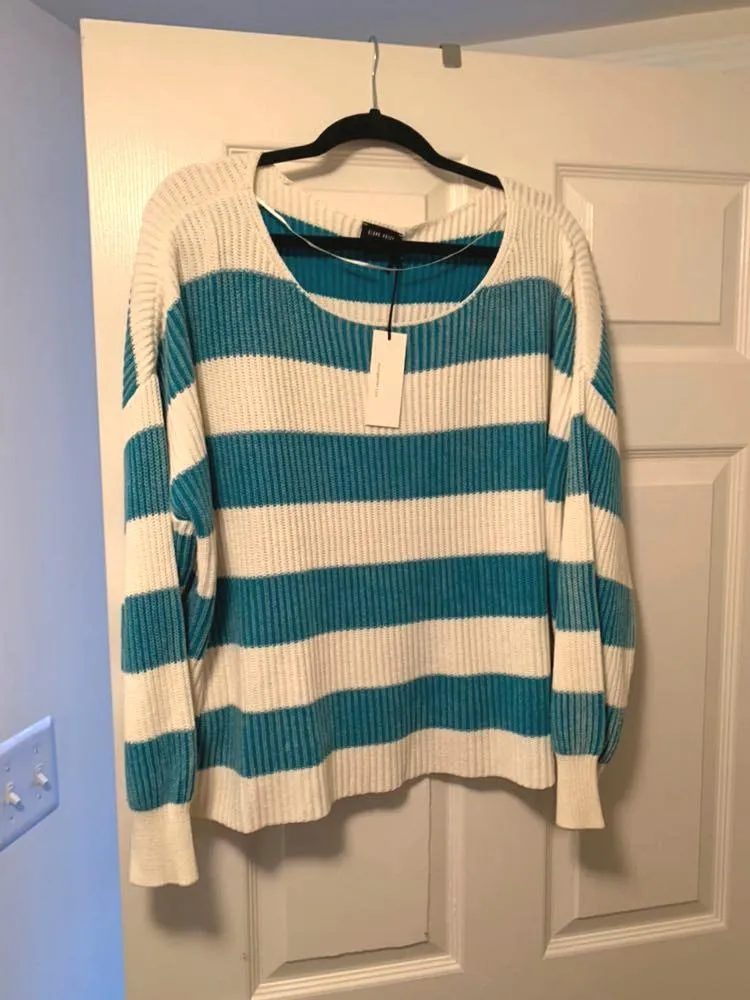 BLANK NYC Turquoise Striped Sweater  - Image 4