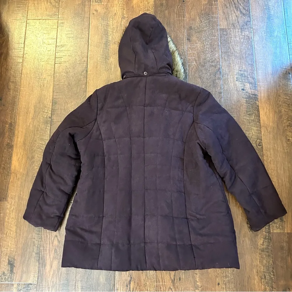 WOMAN, double zipper coat, detachable faux fur hood, plus size 1X - Image 10