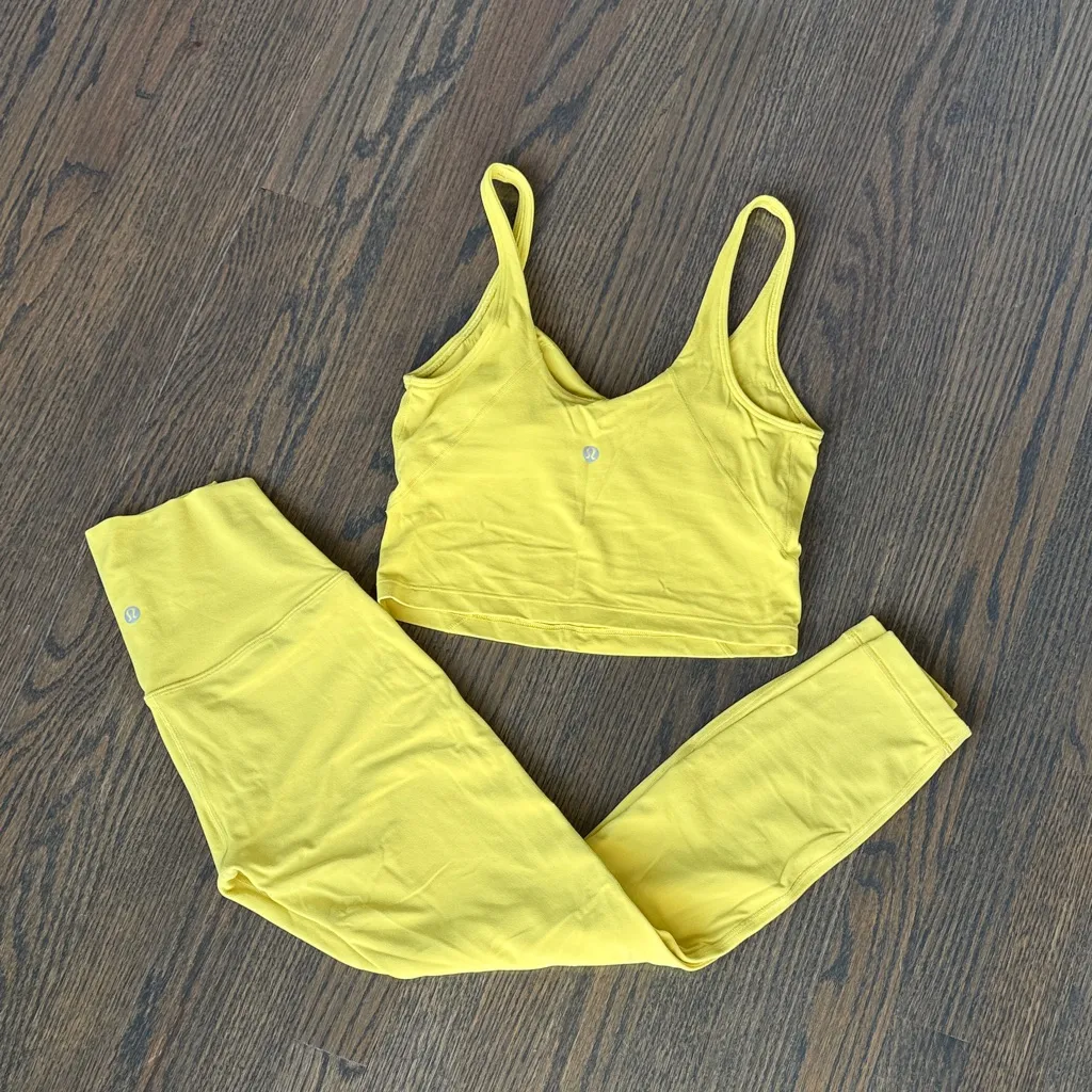 Lululemon Align High-Rise Pant Double Lined  25" size 4 & Tank size 6 like new - Image 8