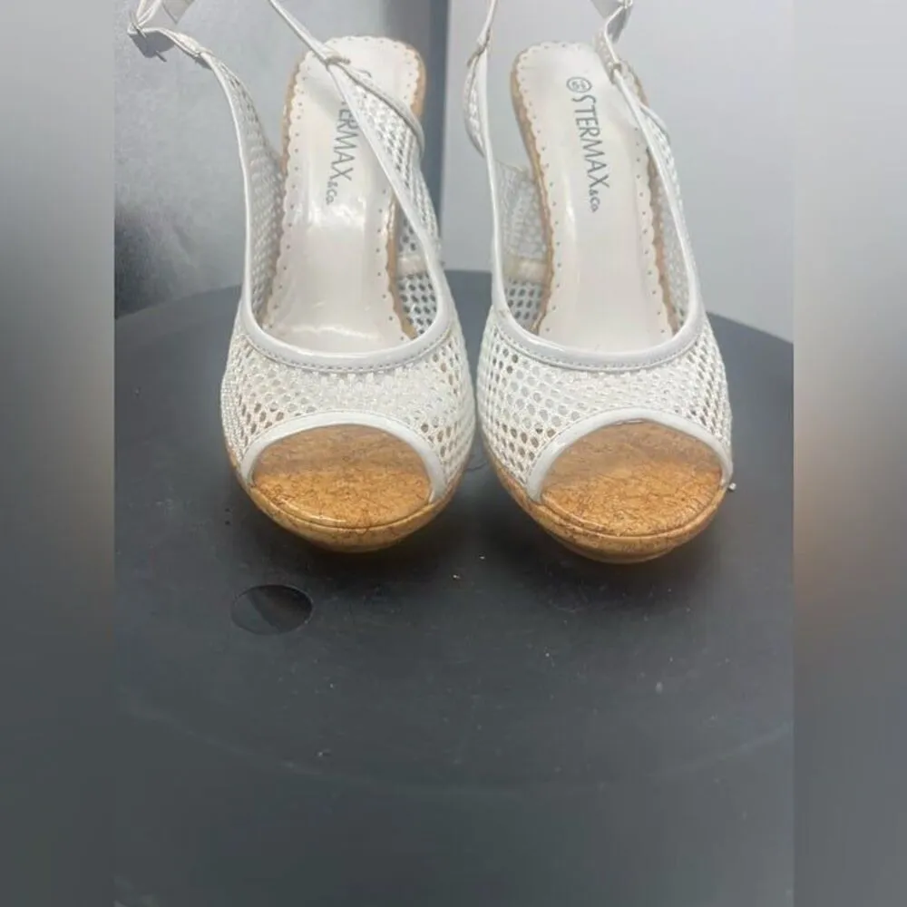 Stermax + Co white sling back‎ sandals size 5 1/2. S - Image 2