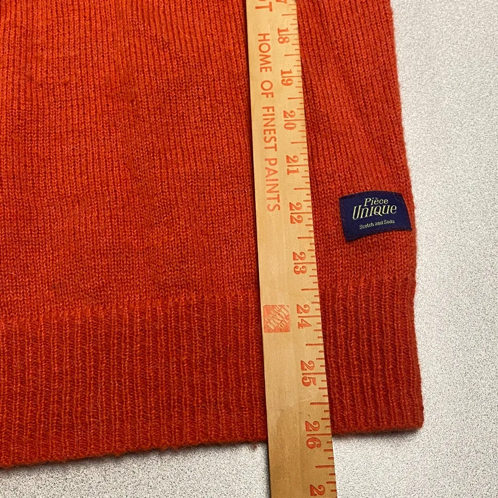XXL SCOTCH & SODA wool Alpaca Blend Color Block Orange Long Sleeve Knit Sweater - Image 10