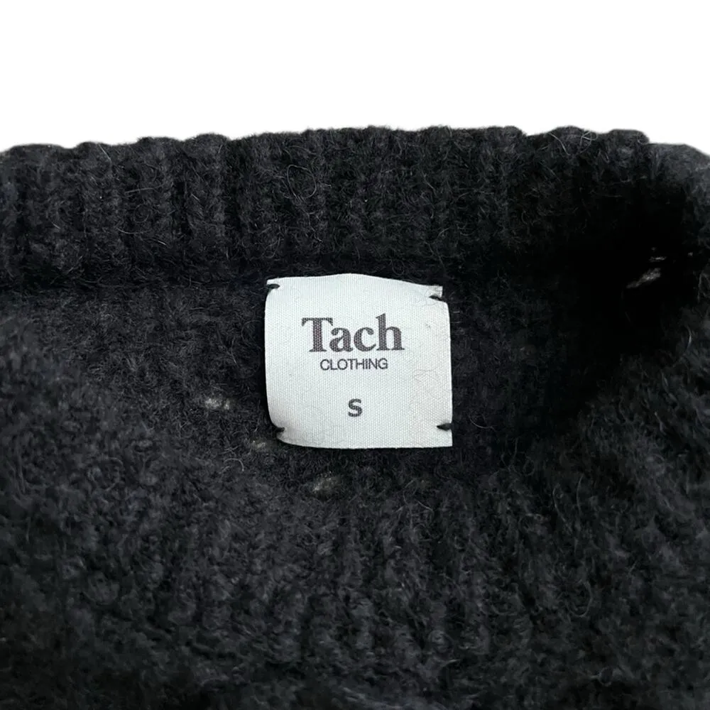 Tach Clothing Women’s Polina Top Elena Crochet Knit Skirt Set Black Rosettes S - Image 4