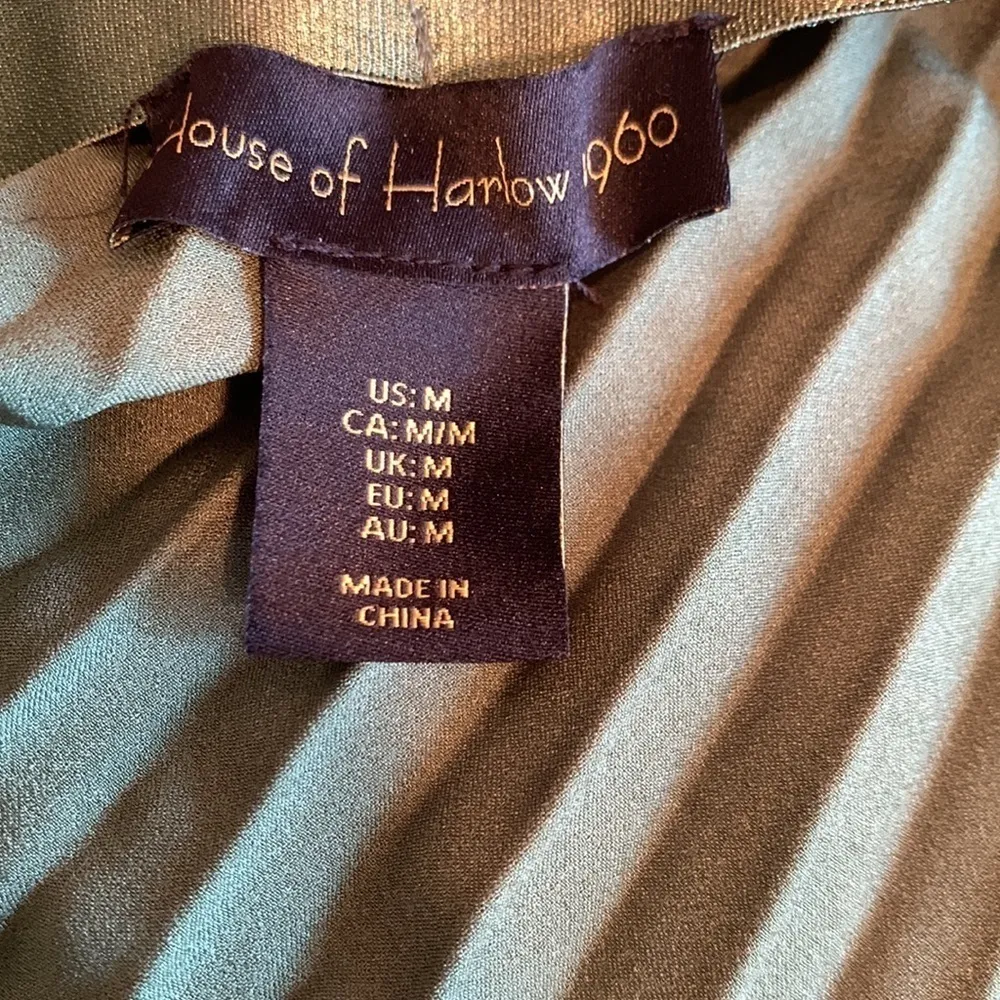 Women’s House of Harlow 1960 Emerald Green Pleated Midi Maxi Skirt Size Medi - Image 4