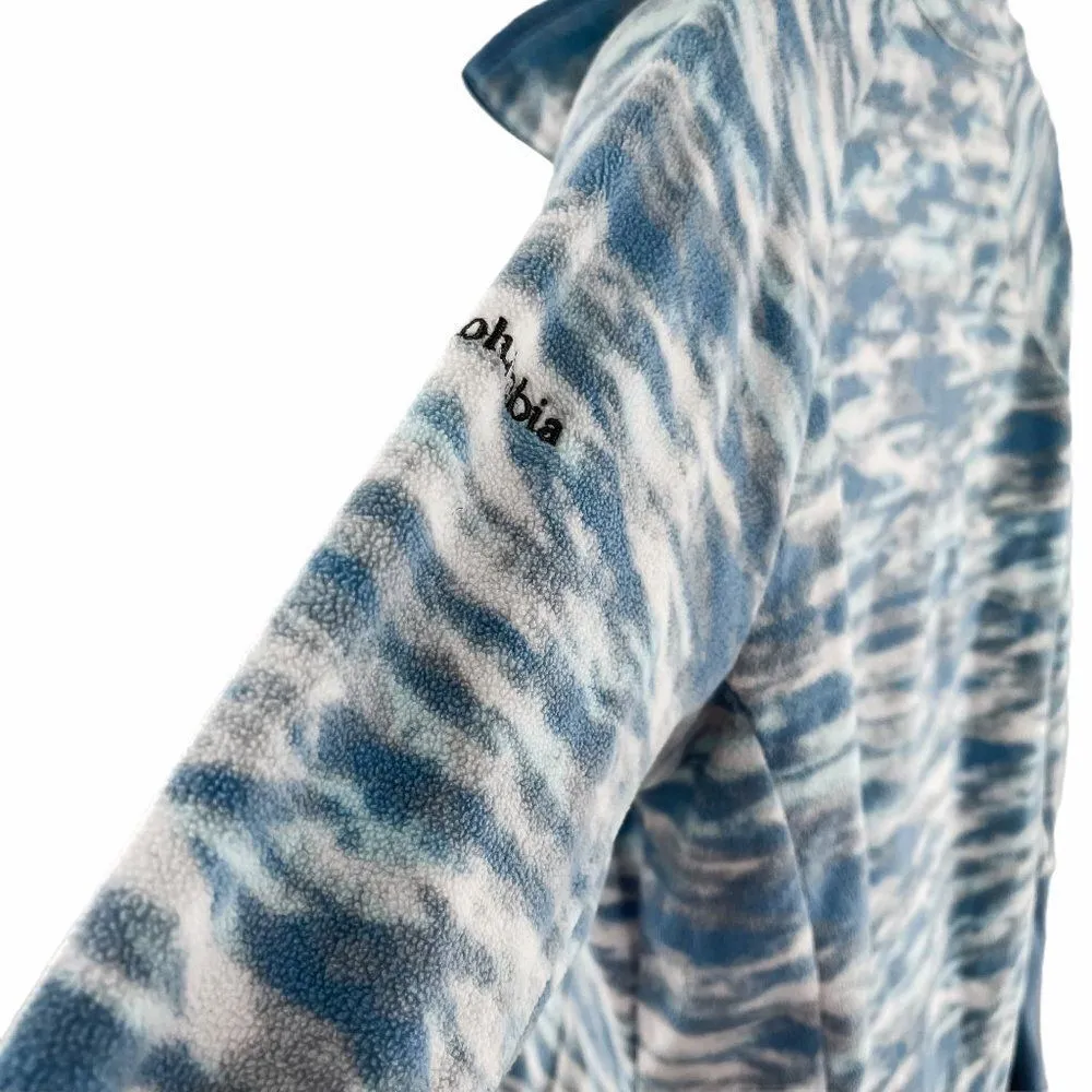 2/$30 Columbia Glacial IV Half Zip Fleece Pullover Sweatshirt Top Print Pattern - Image 6