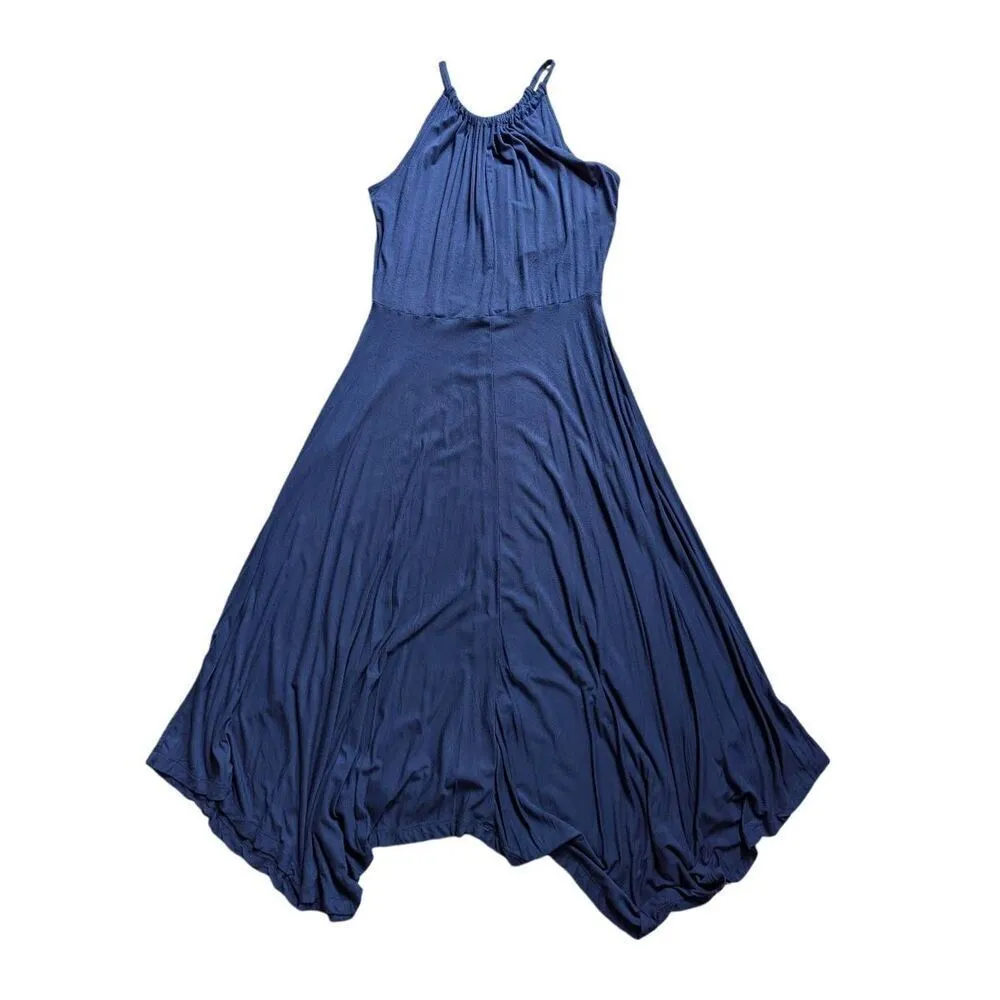 GAP Halter neck navy midi dress Small - Image 4