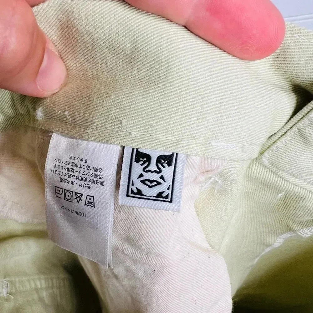 OBEY Brighton Carpenter High Rise Pants Jeans in Cucumber Green Size 28 - Image 14