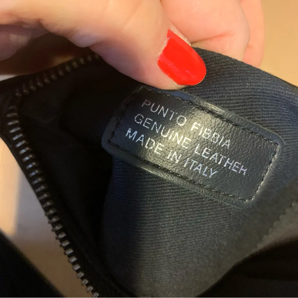 PUNTO FIBBIA OXBLOOD FUR AND BLACK LEATHER WRISTLET MADE IN ITALY Red - Image 12