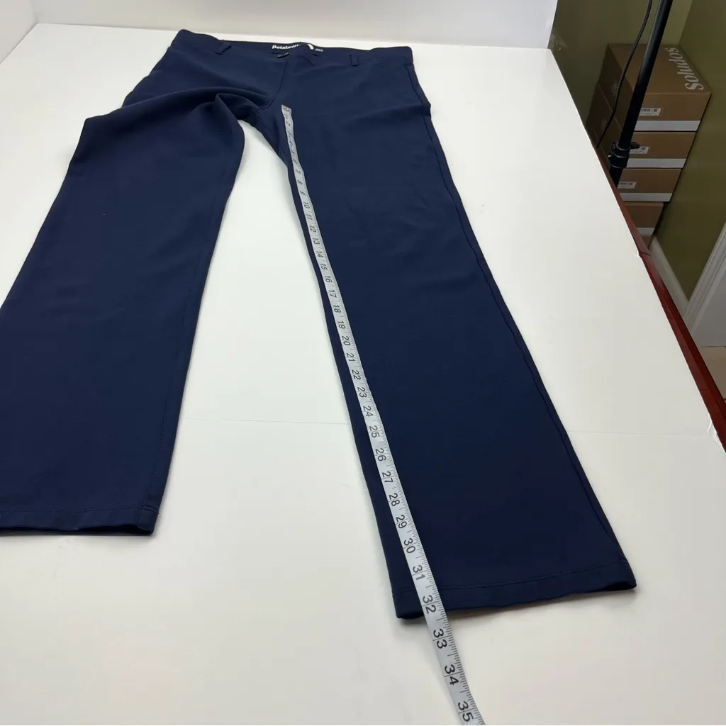Betabrand Classic Dress Pant Yoga Straight Pant Women Size Large Navy Blue *FLAW - Image 5