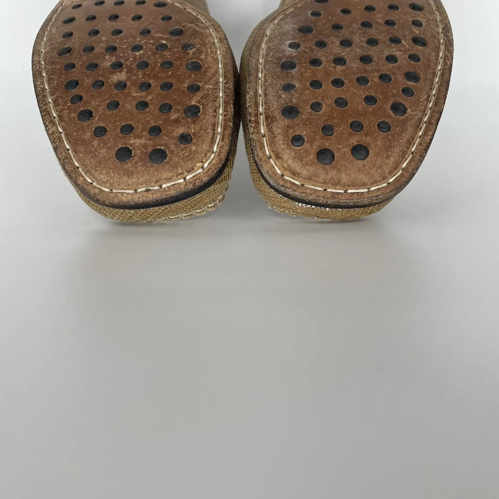 Sesto‎ Meucci Womens 7.5 Shoes Mules Slides Made in Italy Light Mocha Leather - Image 9