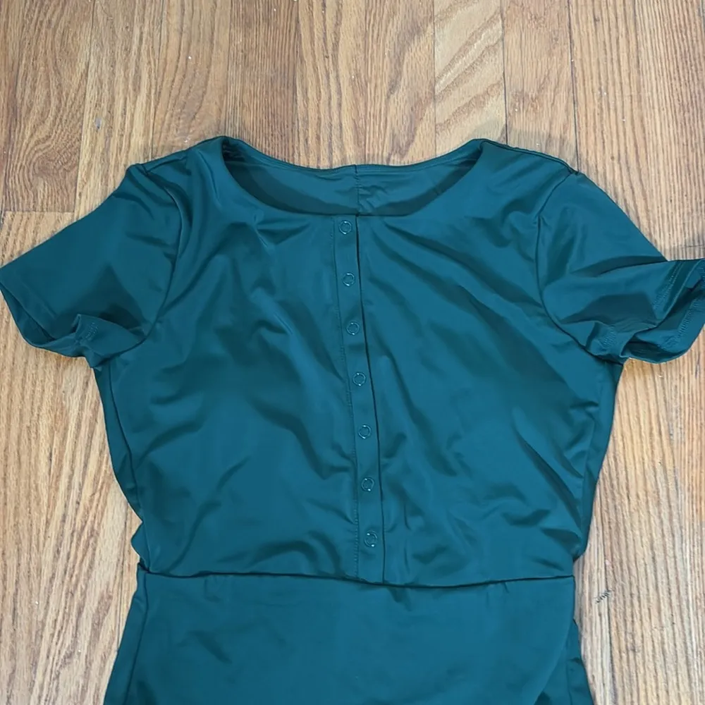 Andie Swim Plus‎ Augusta One-Piece Swimsuit Vine Green Small NWT - Image 6