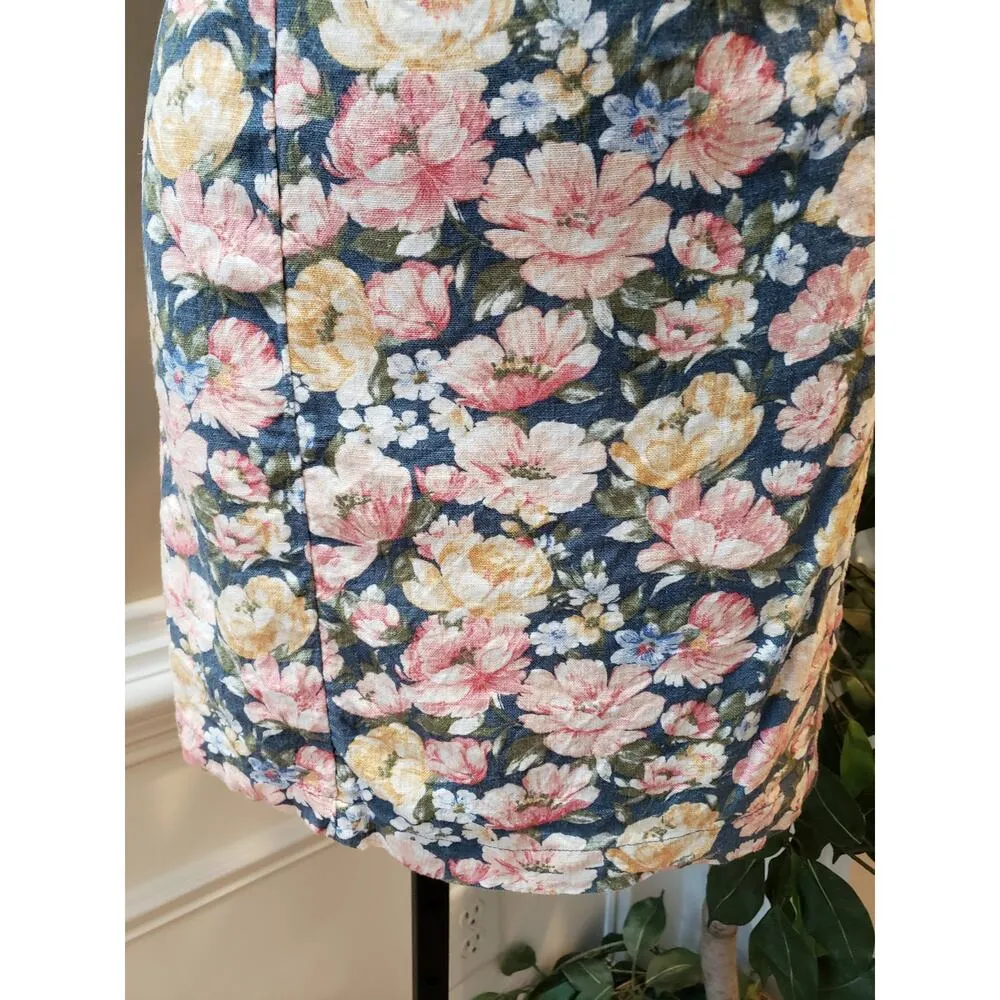 Abercrombie & Fitch Corset Mini Dress Women M Multi Floral Off Shoulder Back Zip - Image 10