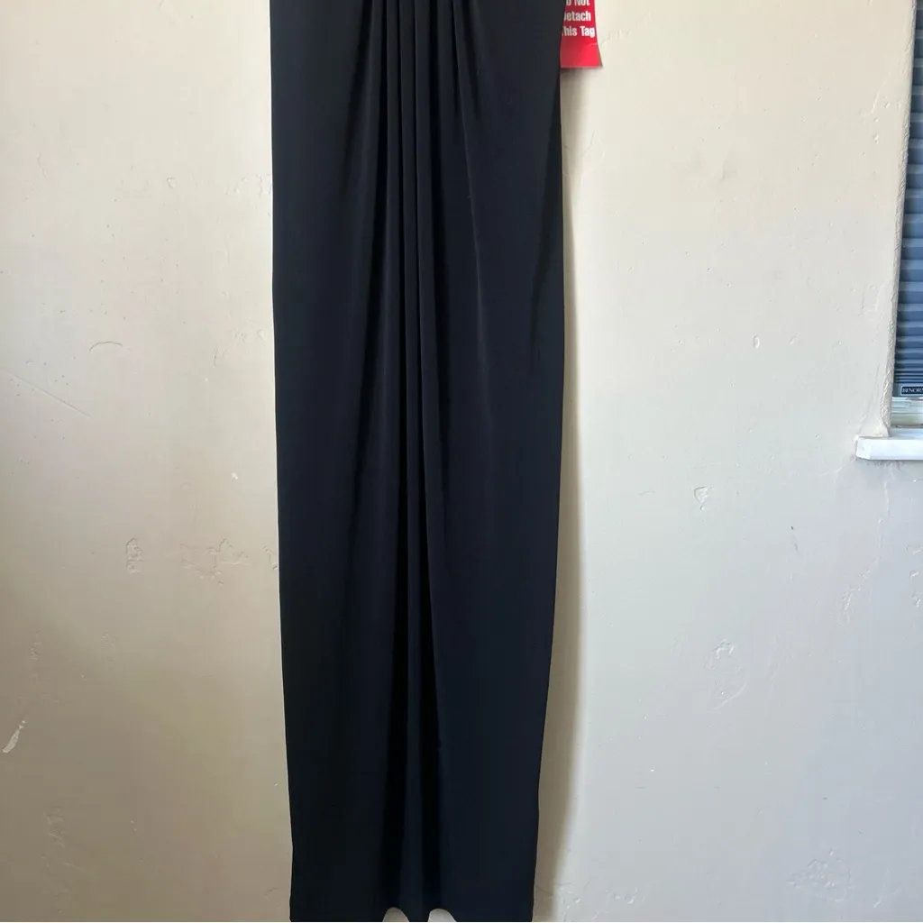 NWT En Focus Studio Women’s Black Sleeveless Long Dress Sz 10 - Image 4