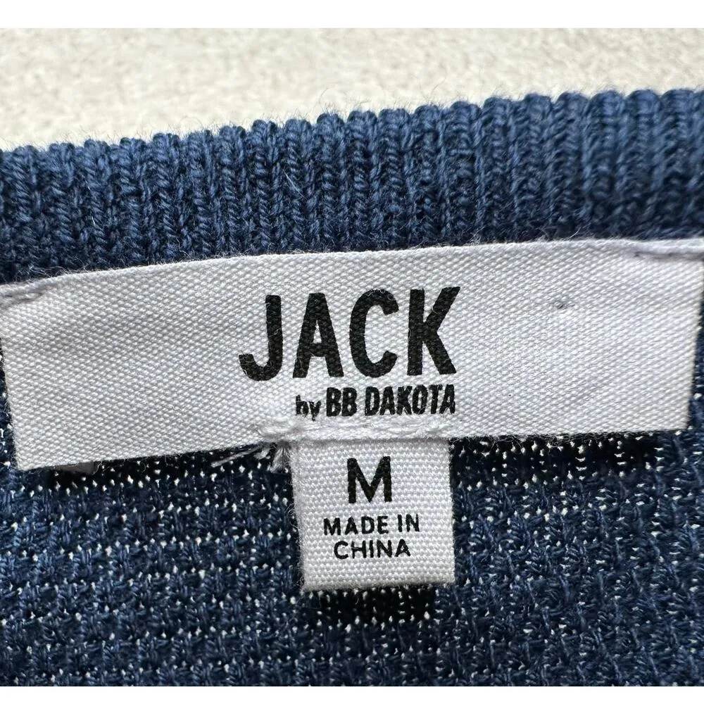 Jack by BB Dakota: Blue Knit Flare Sleeve Blouse - Image 3