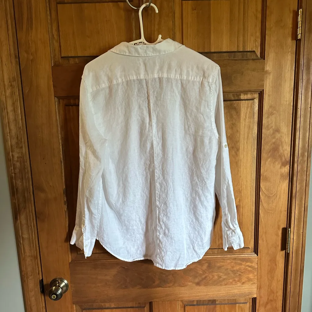 Tommy Bahama  100% linen white Button-Up Shirt size medium! - Image 5