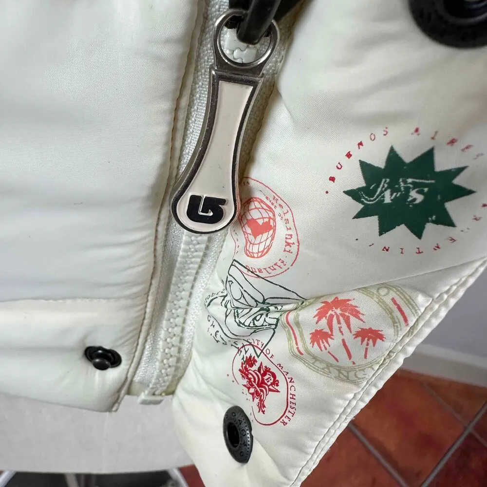 Burton Ivory Sleeveless Hooded Button Up Puffer Vest Size Medium - Image 7