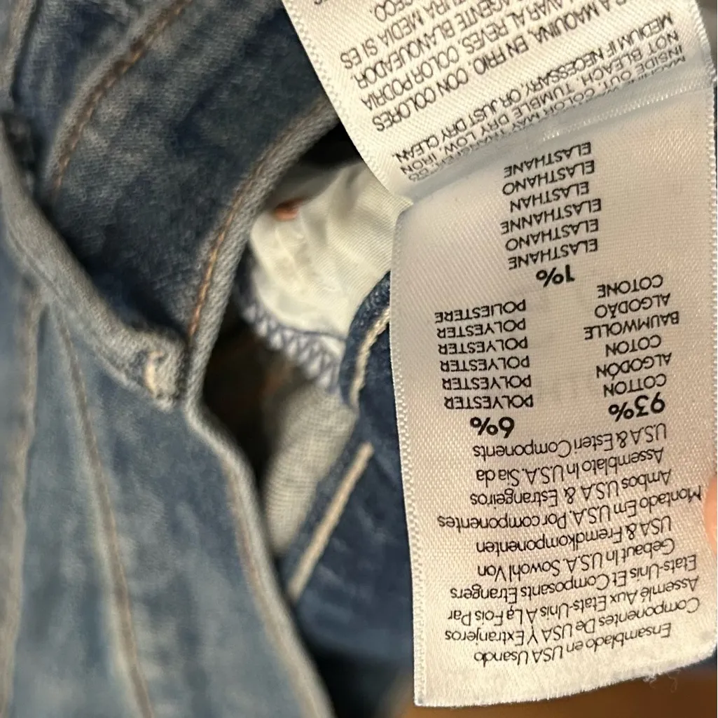 Mother The Outsider Crop Distressed Jeans Crazy Like A Fox Size 25 Blue - Image 10