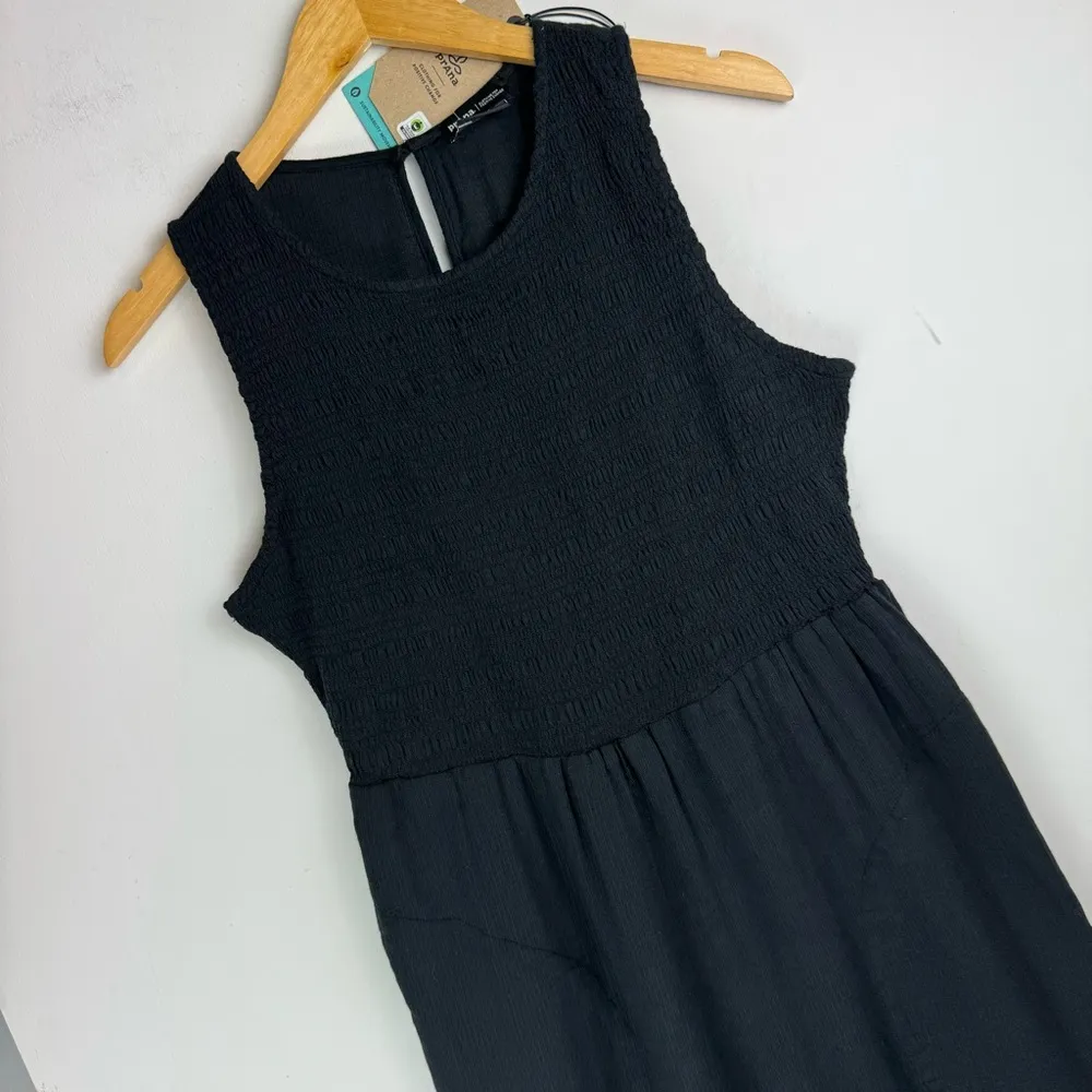 NWT Prana Seakissed Midi Dress Sz Small Black Organic Cotton Sleeveless - Image 6