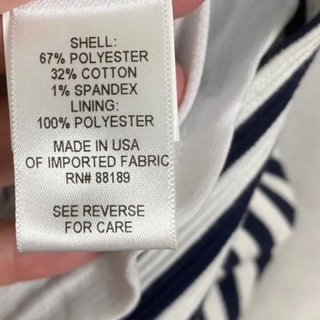 Lilly Pulitzer Briella Striped Blue White Cap Sleeve Lined Dress S - Image 8