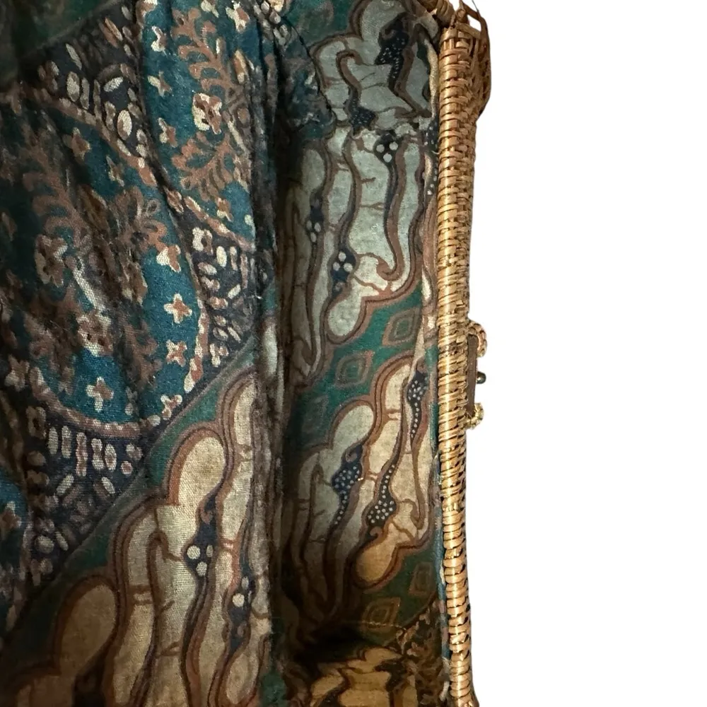 Vintage Rattan Leather Clutch Handbag Purse Boho Crossbody Bag Small
L Brown - Image 8