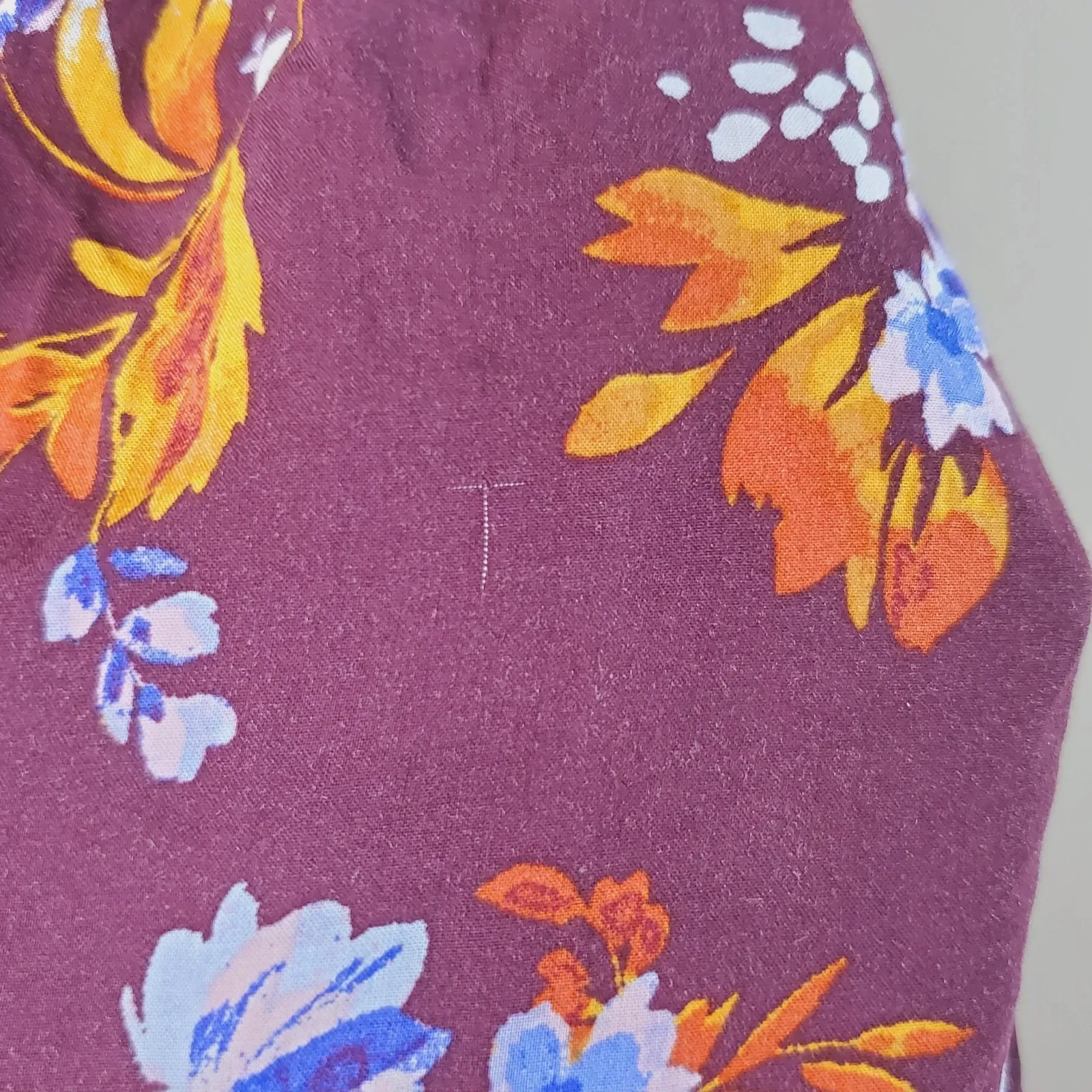 Arizona Brown Red Floral Sleeveless Shirt With Lace - Image 6
